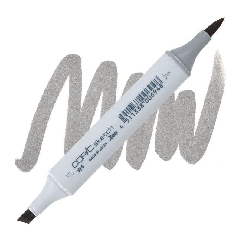 Lihová fixa COPIC Sketch oboustranná Brush & Chisel, W4 Warm gray 4