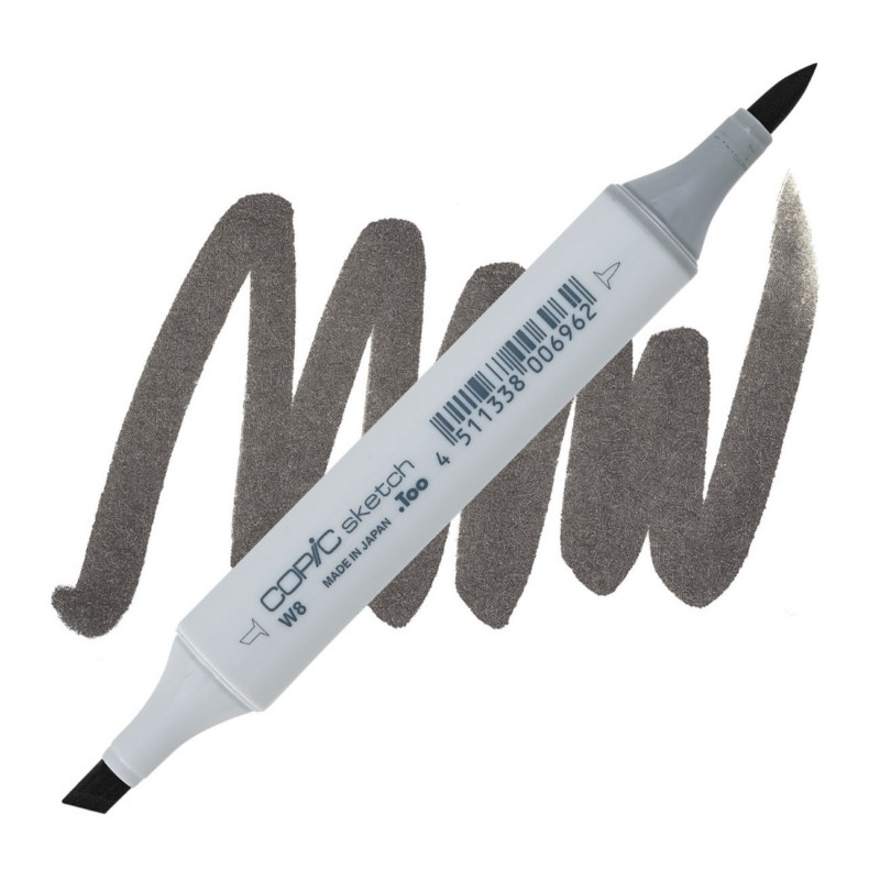 Lihová fixa COPIC Sketch oboustranná Brush & Chisel, W8 Warm gray 8