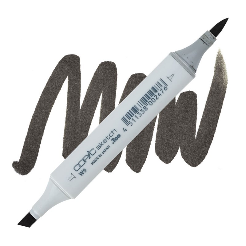Lihová fixa COPIC Sketch oboustranná Brush & Chisel, W9 Warm gray 9