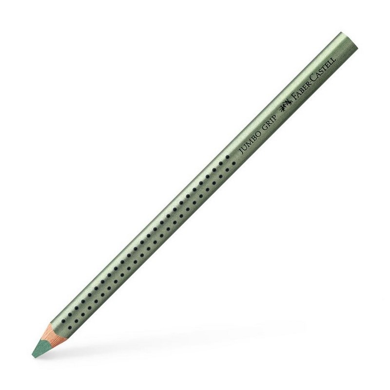 FABER-CASTELL ergonomická pastelka GRIP Jumbo, metalická zelená