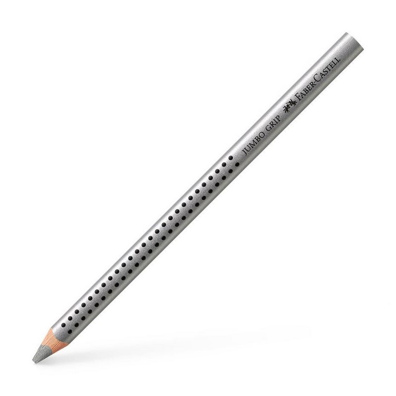 FABER-CASTELL ergonomická pastelka GRIP Jumbo, stříbrná