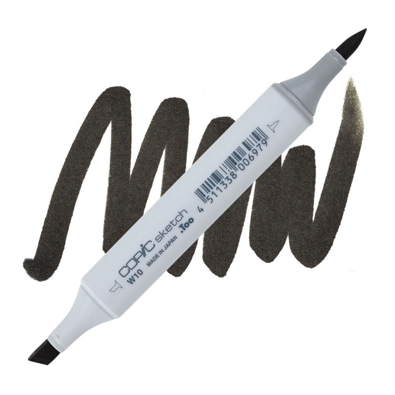Lihová fixa COPIC Sketch oboustranná Brush & Chisel, W10 Warm gray 10