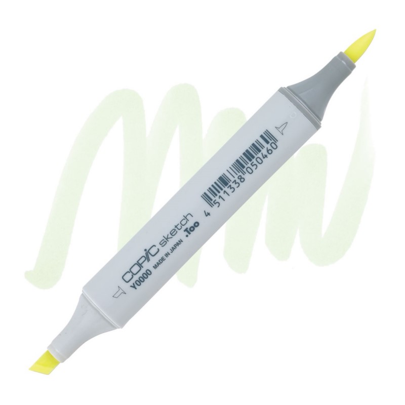 Lihová fixa COPIC Sketch oboustranná Brush & Chisel, Y0000 Yellow fluorite