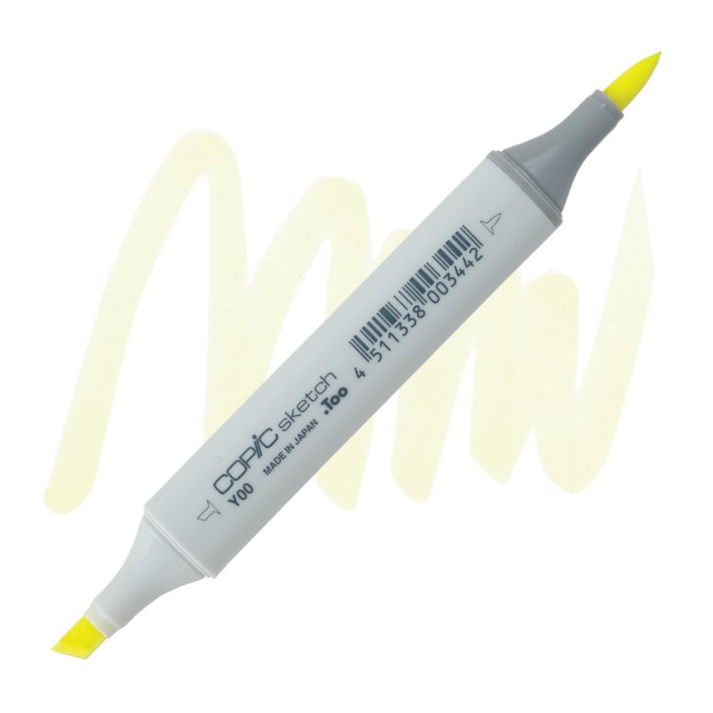 Lihová fixa COPIC Sketch oboustranná Brush & Chisel, Y00 Barium yellow