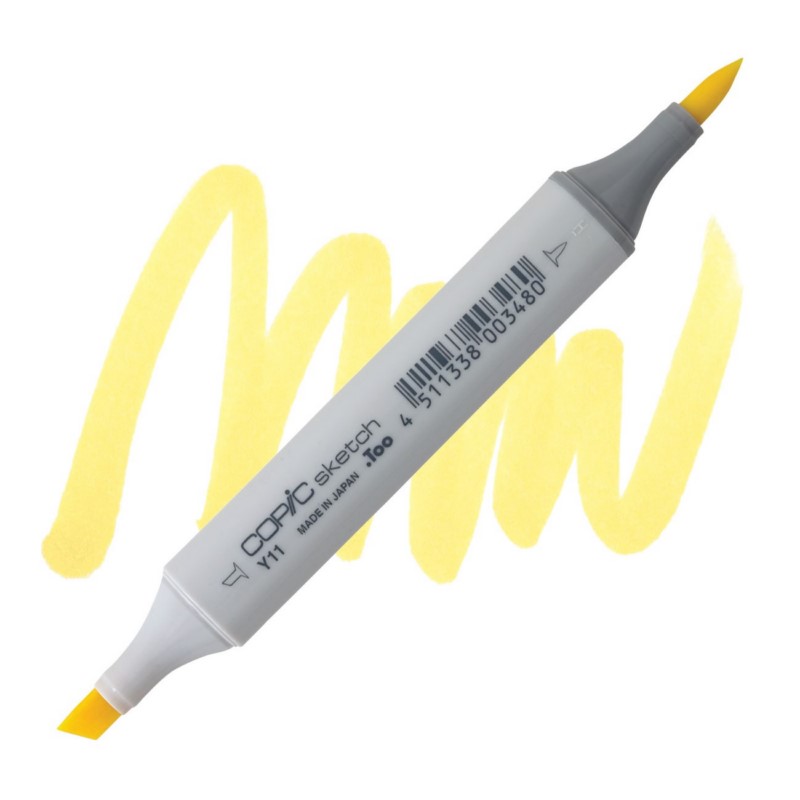 Lihová fixa COPIC Sketch oboustranná Brush & Chisel, Y11 Pale yellow