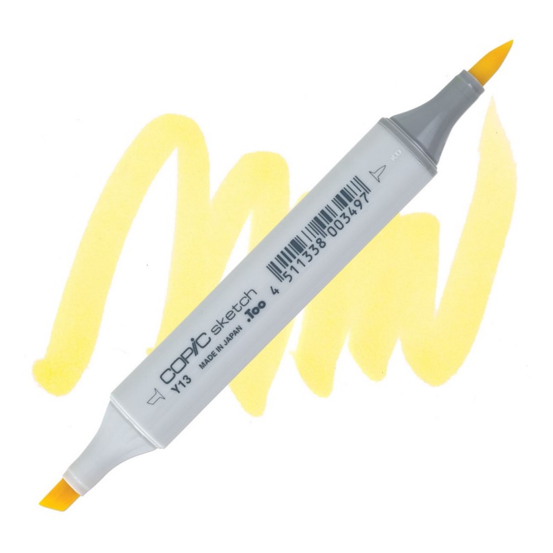 Lihová fixa COPIC Sketch oboustranná Brush & Chisel, Y13 Lemon yellow