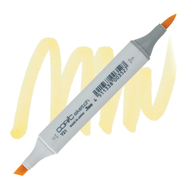 Lihová fixa COPIC Sketch oboustranná Brush & Chisel, Y21 Buttercup yellow