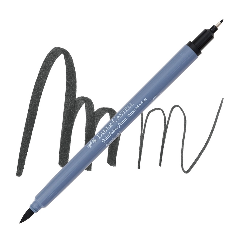 FABER-CASTELL akvarelový GOLDFABER DUAL, 199 Black