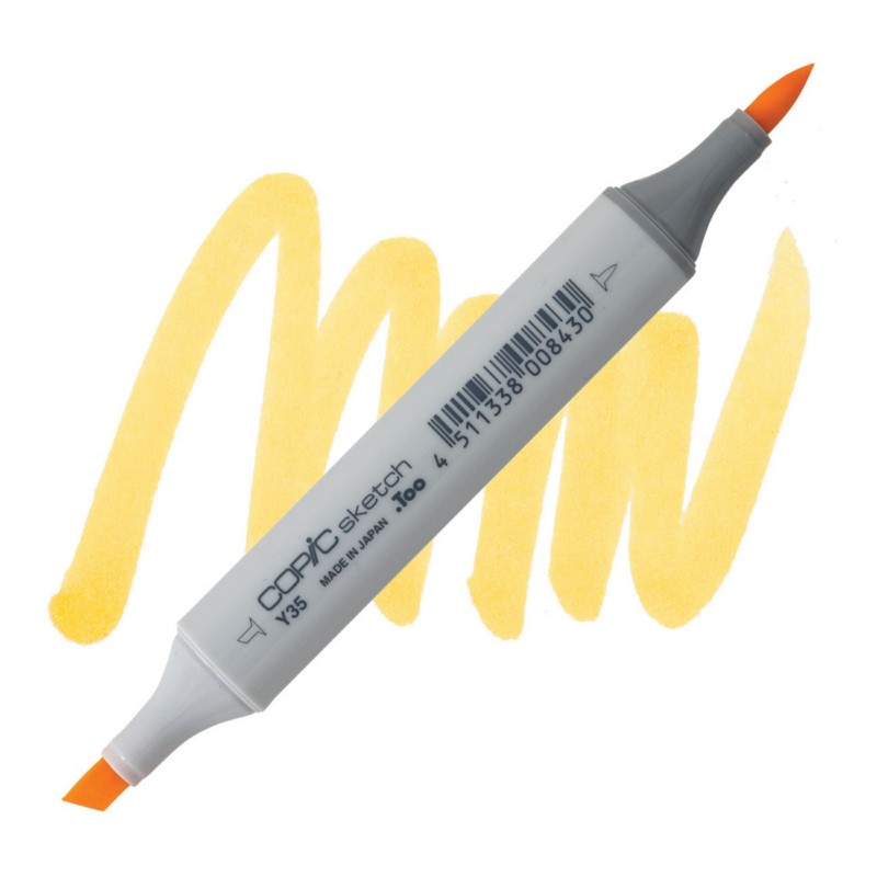 Lihová fixa COPIC Sketch oboustranná Brush & Chisel, Y35 Maize