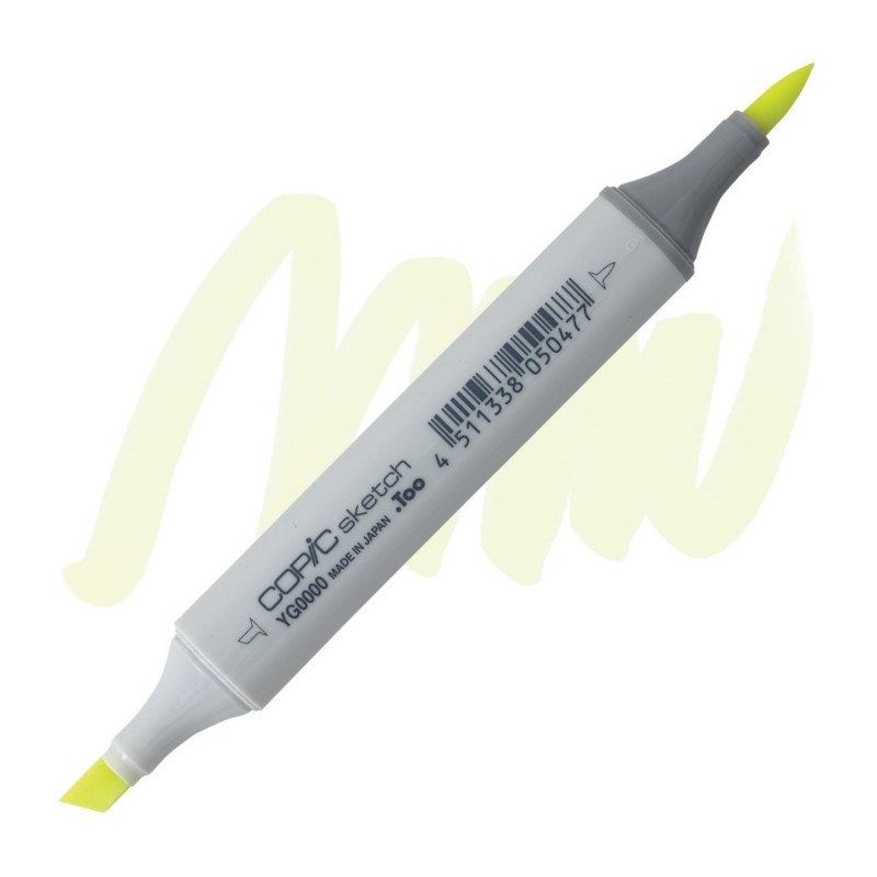 Lihová fixa COPIC Sketch oboustranná Brush & Chisel, YG0000 Lily white