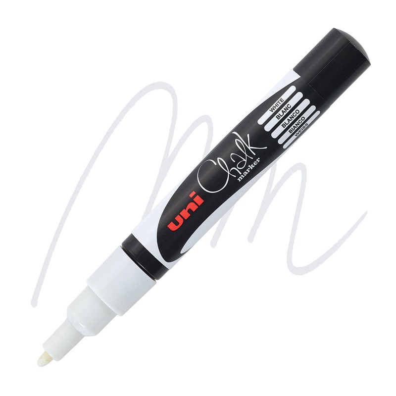Křídová fixa UNI CHALK 3M, bílá