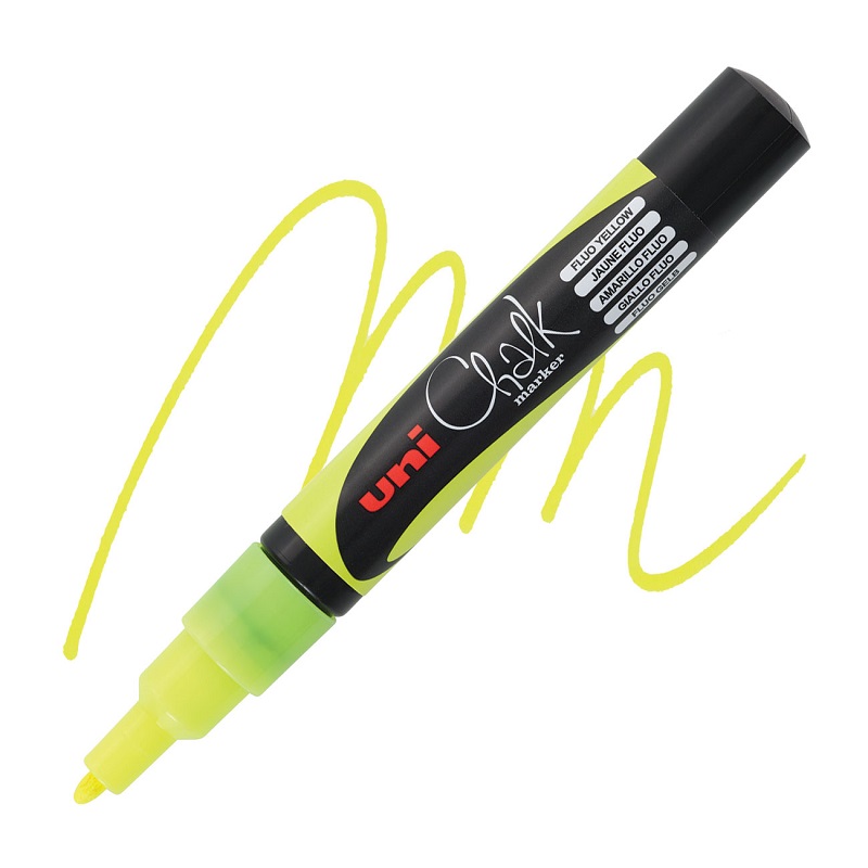 Křídová fixa UNI CHALK 3M, žlutá