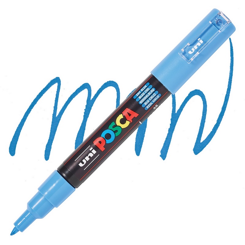 Akrylová fixa UNI POSCA 1M, nebesky modrá (48)