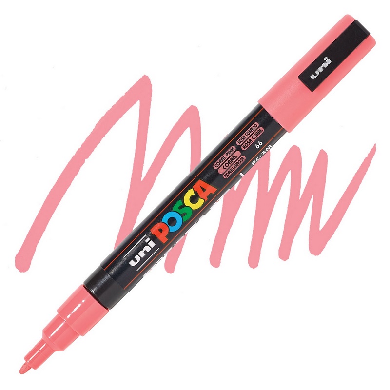 Akrylová fixa UNI POSCA 3M, korálově růžová (66)