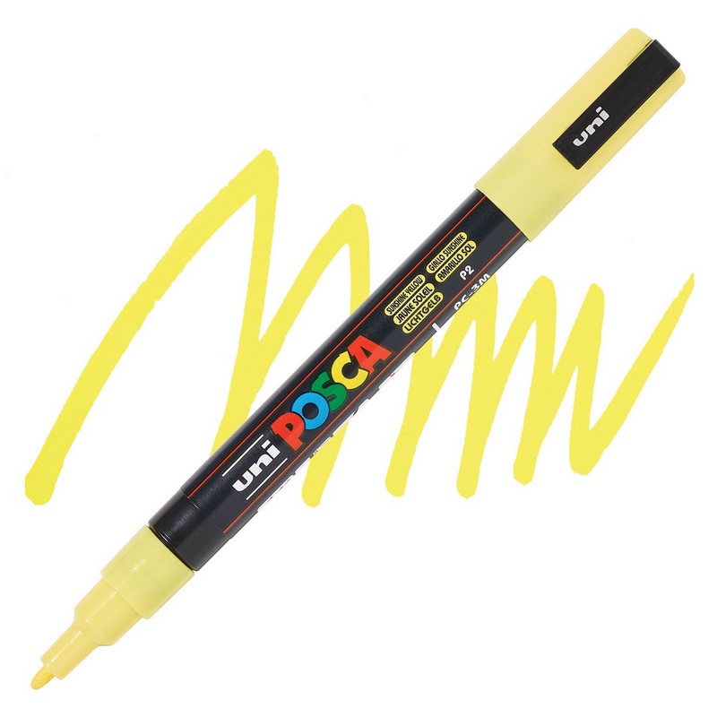 Akrylová fixa UNI POSCA 3M, pastelově žlutá (P2)