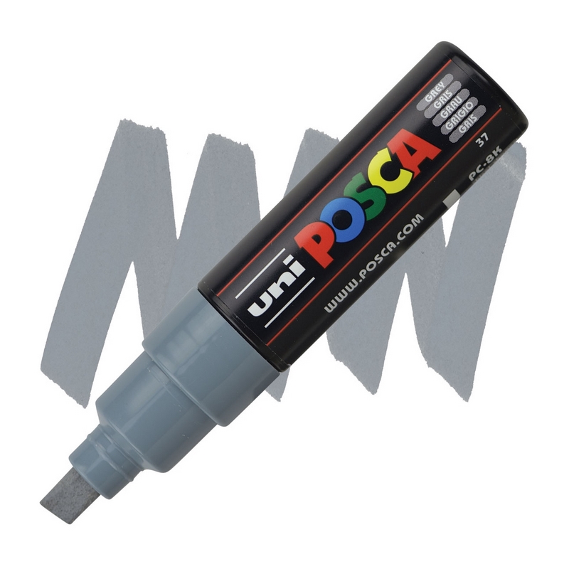 Akrylová fixa UNI POSCA 8K, šedá (37)