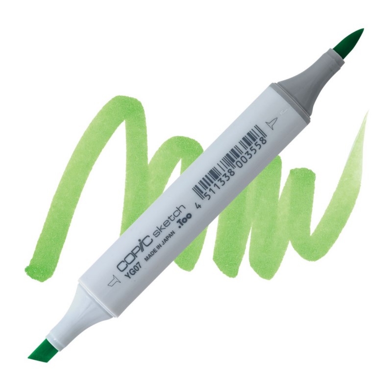 Lihová fixa COPIC Sketch oboustranná Brush & Chisel, YG07 Acid green