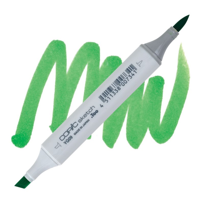 Lihová fixa COPIC Sketch oboustranná Brush & Chisel, YG09 Lettuce green