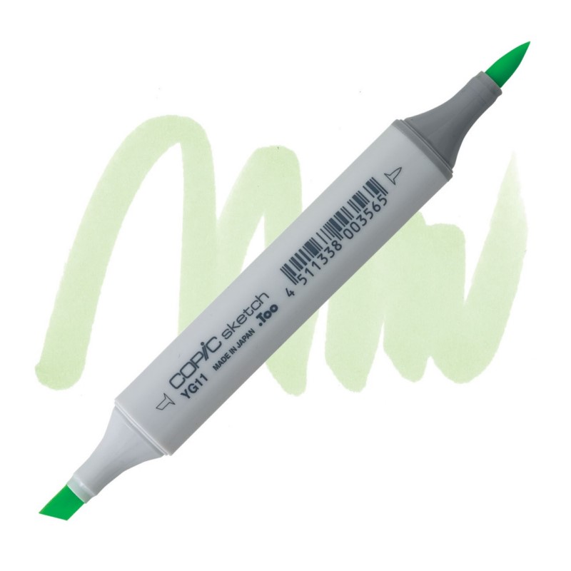 Lihová fixa COPIC Sketch oboustranná Brush & Chisel, YG11 Mignonette