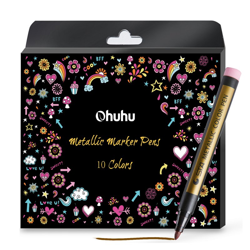 Metalické fixy OHUHU Metallic, 10 ks