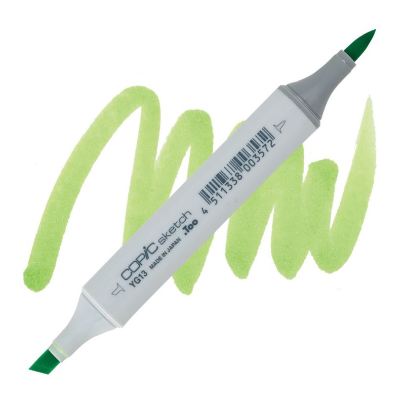 Lihová fixa COPIC Sketch oboustranná Brush & Chisel, YG13 Chartreuse