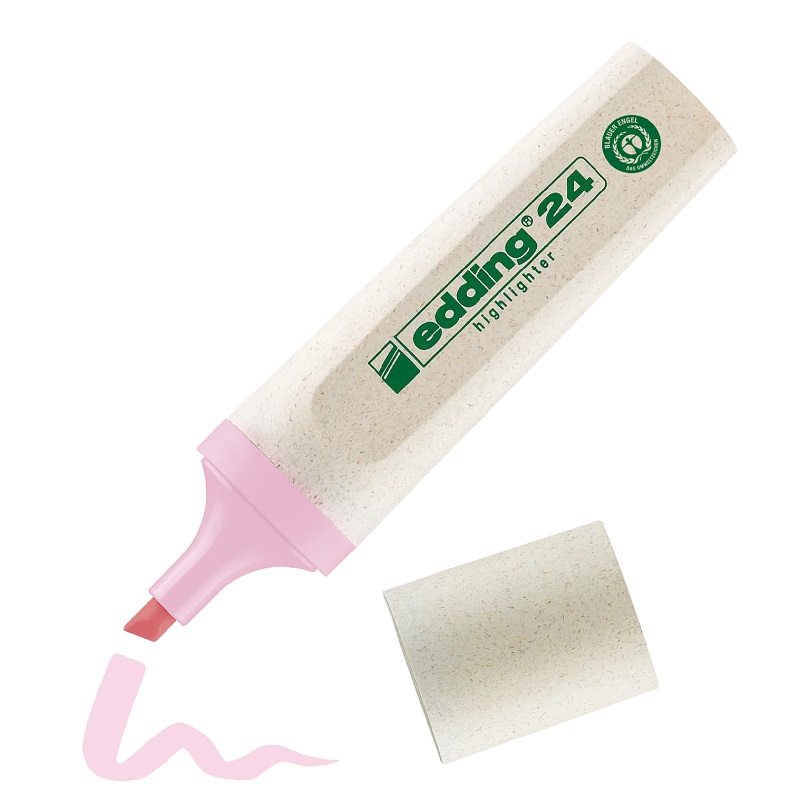 Zvýrazňovač EDDING 24 EcoLine, pastelový růžový