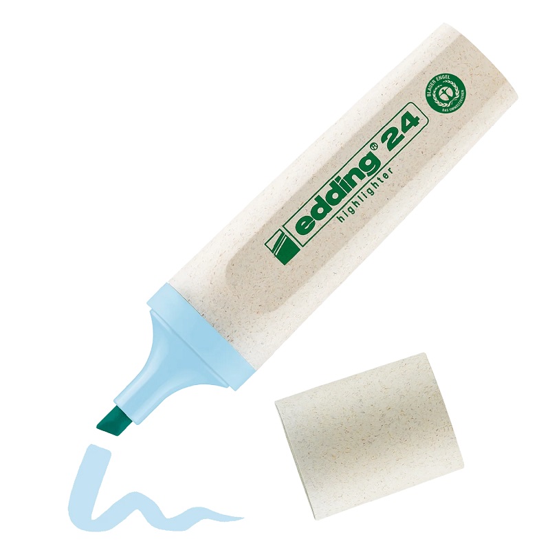 Zvýrazňovač EDDING 24 EcoLine, pastelový modrý
