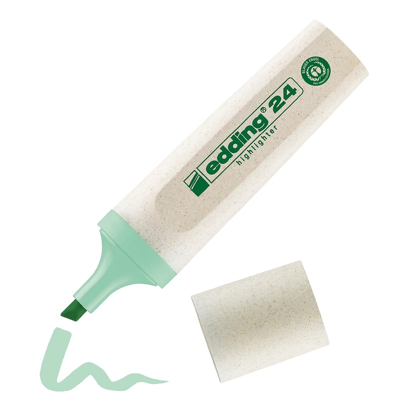 Zvýrazňovač EDDING 24 EcoLine, pastelový zelený