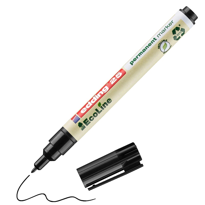 Permanentní popisovač EDDING EcoLine 25, černý
