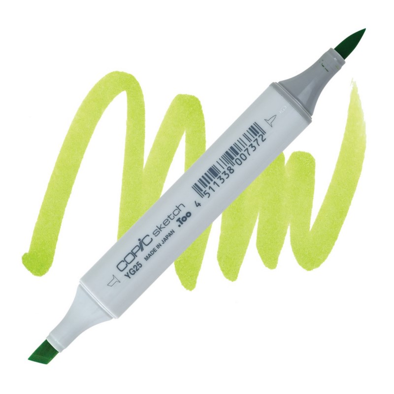 Lihová fixa COPIC Sketch oboustranná Brush & Chisel, YG25 Celadon green