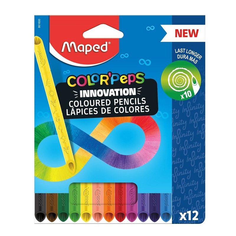 Pastelky MAPED Color Peps Infinity, 12ks