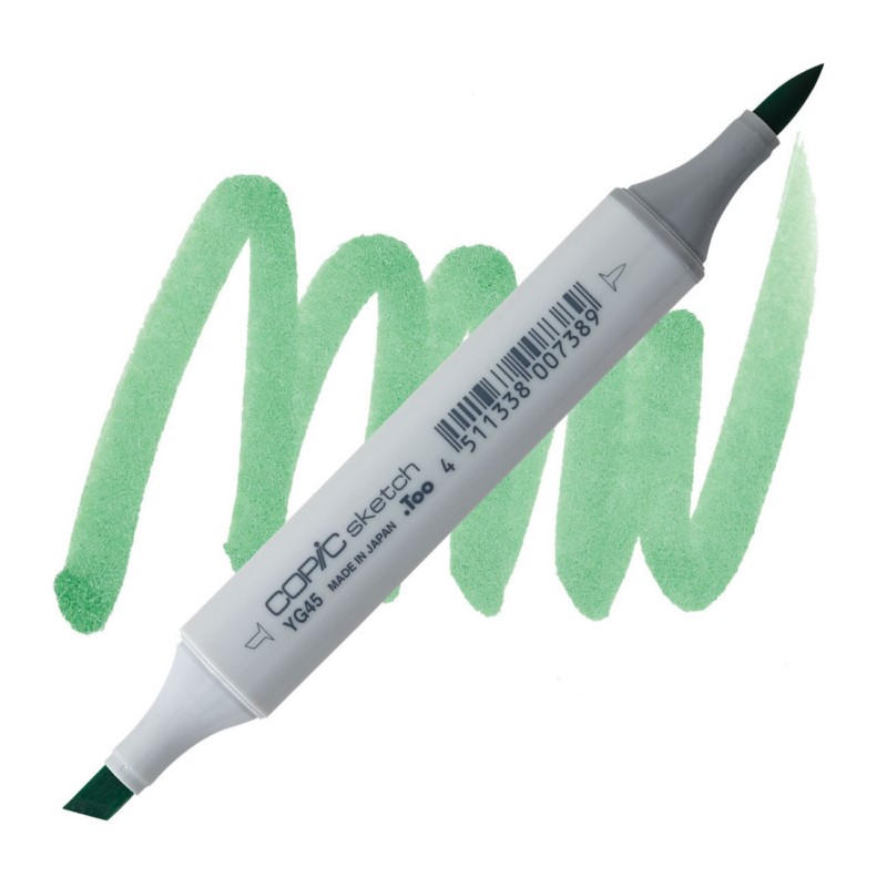 Lihová fixa COPIC Sketch oboustranná Brush & Chisel, YG45 Cobalt green