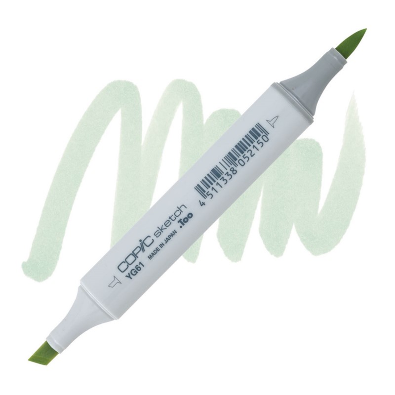 Lihová fixa COPIC Sketch oboustranná Brush & Chisel, YG61 Pale moss