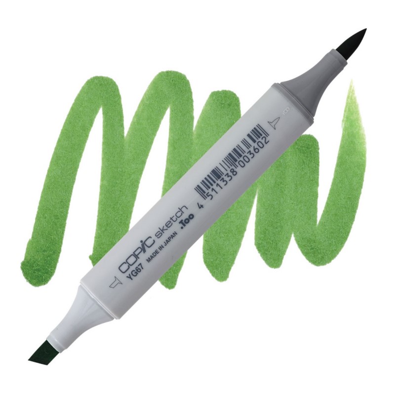 Lihová fixa COPIC Sketch oboustranná Brush & Chisel, YG67 Moss