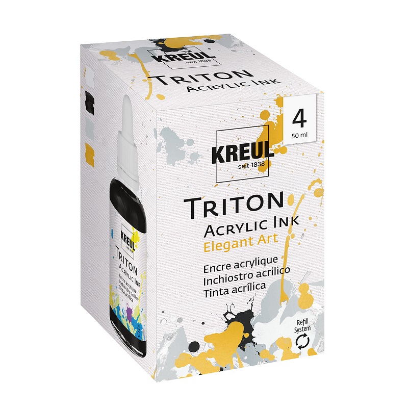Akrylový inkoust KREUL Triton 50ml, 4ks Elegant Art