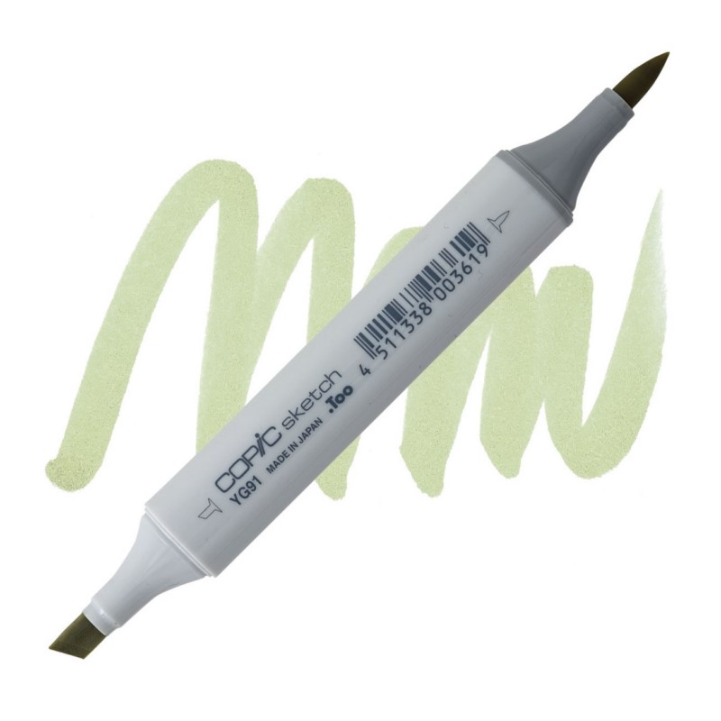 Lihová fixa COPIC Sketch oboustranná Brush & Chisel, YG91 Putty
