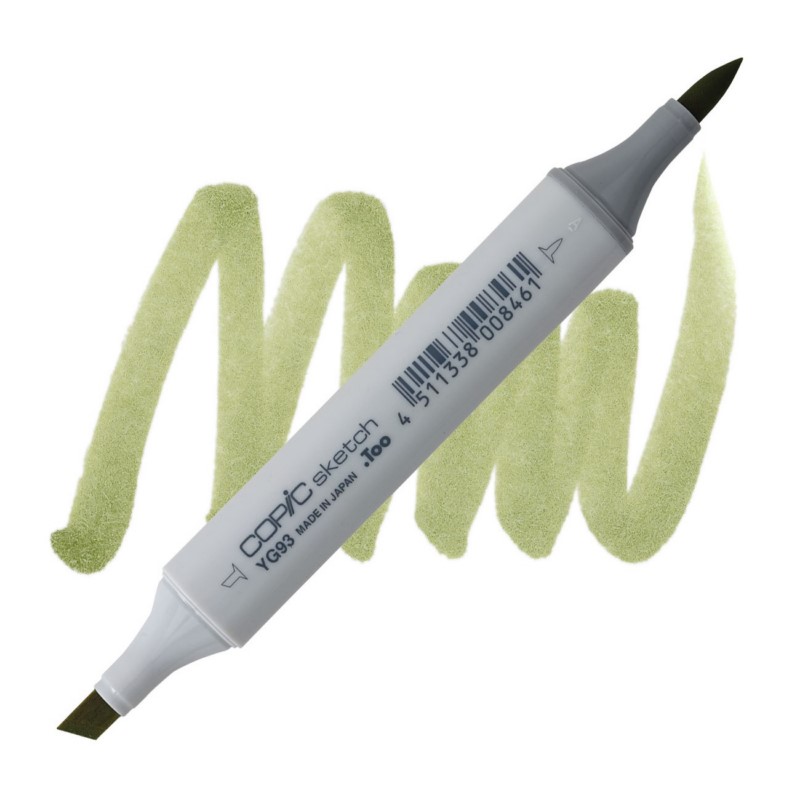 Lihová fixa COPIC Sketch oboustranná Brush & Chisel, YG93 Grayish yellow