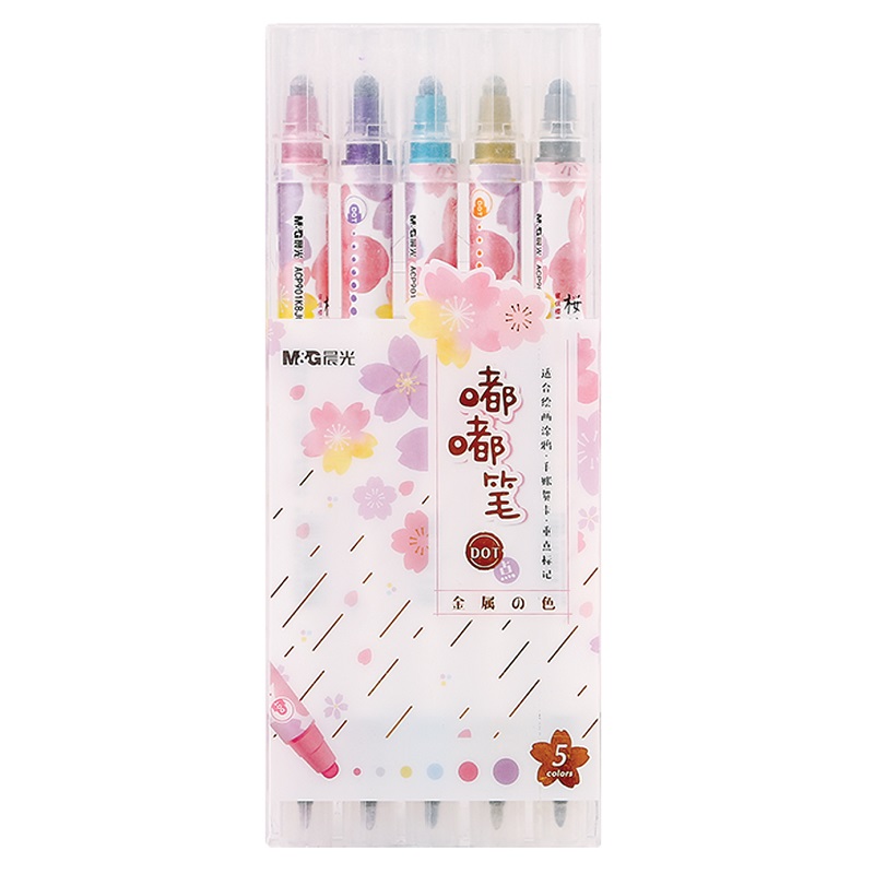 Kreativní popisovače M&G Sakura, 5ks metalické