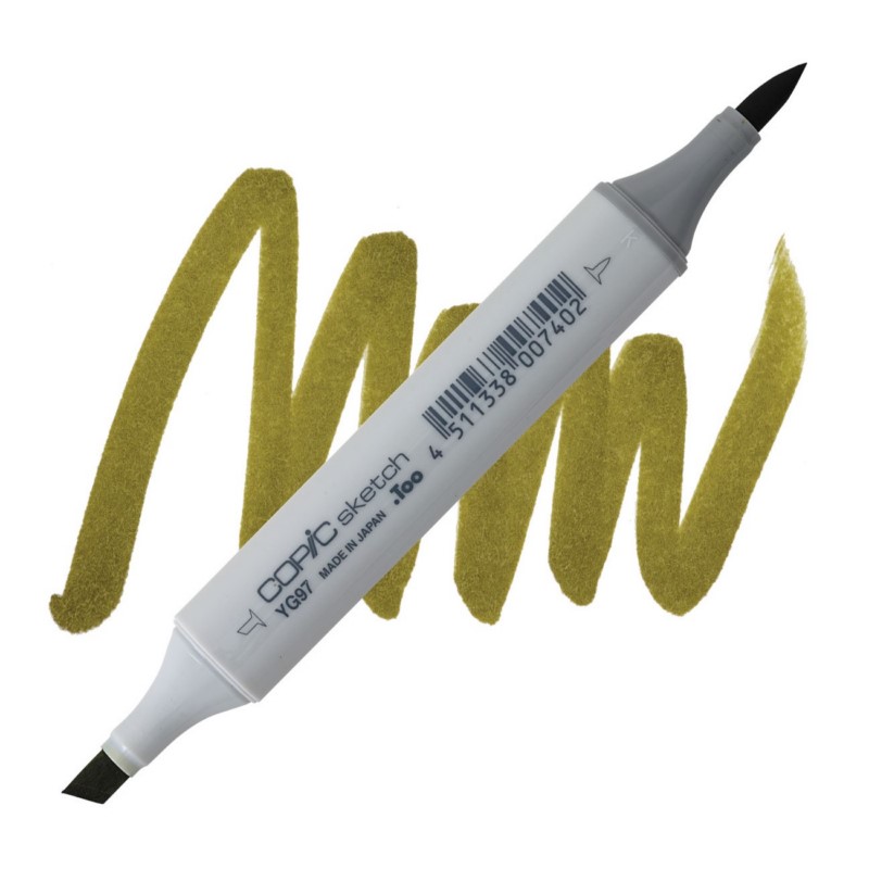 Lihová fixa COPIC Sketch oboustranná Brush & Chisel, YG97 Spanish olive