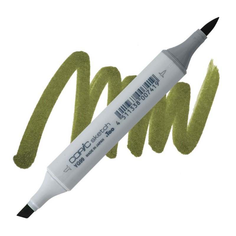 Lihová fixa COPIC Sketch oboustranná Brush & Chisel, YG99 Marine green