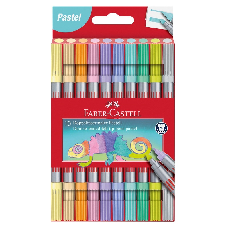 FABER-CASTELL fixy TWIN, set 10ks Pastel