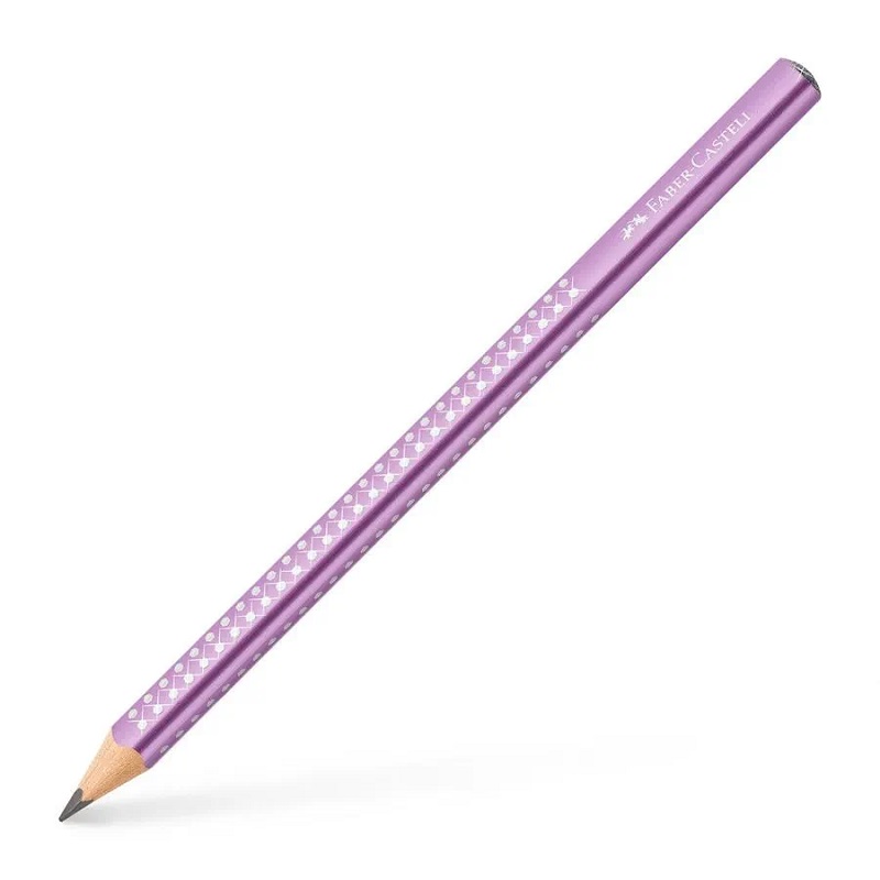 FABER-CASTELL grafitová tužka Grip JUMBO Sparkle B, fialová