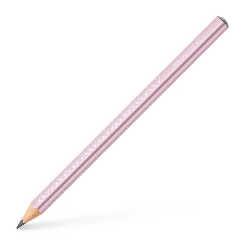 FABER-CASTELL grafitová tužka Grip JUMBO Sparkle B, růžová