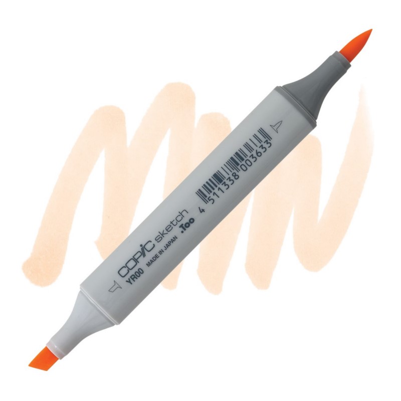 Lihová fixa COPIC Sketch oboustranná Brush & Chisel, YR00 Powder pink