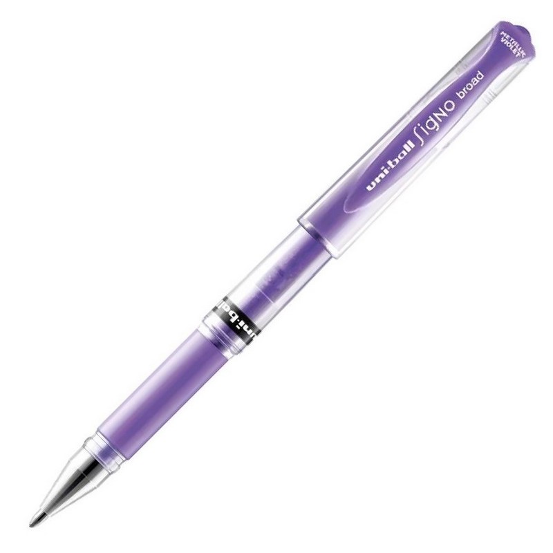 UNI SIGNO gelový roller 1mm, metalický fialový