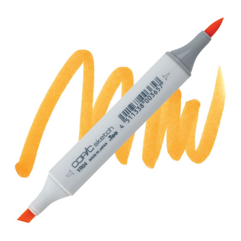 Lihová fixa COPIC Sketch oboustranná Brush & Chisel, YR04 Chrome orange