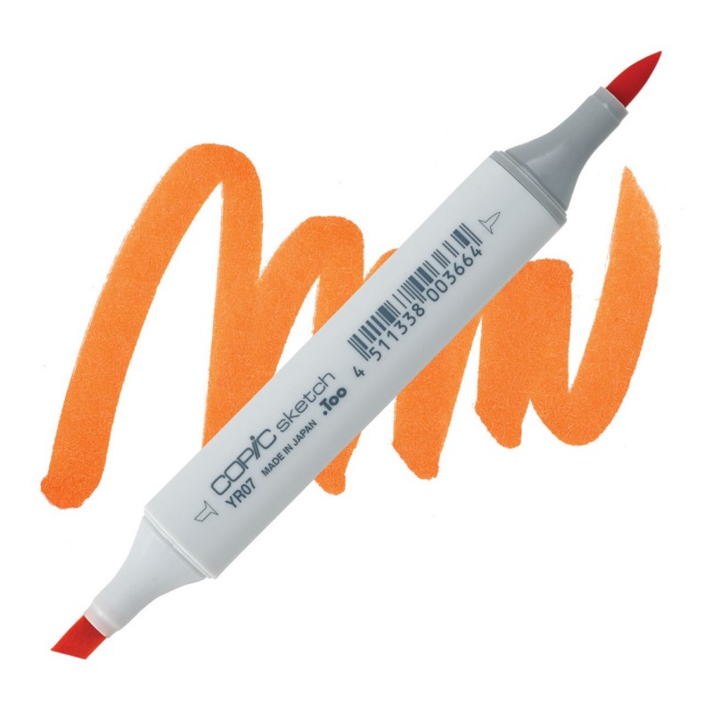 Lihová fixa COPIC Sketch oboustranná Brush & Chisel, YR07 Cadmium orange