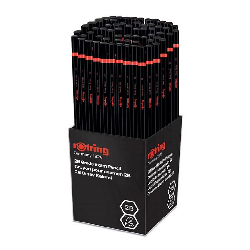 Grafitové tužky ROTRING Black 2B, 72ks ve stojánku