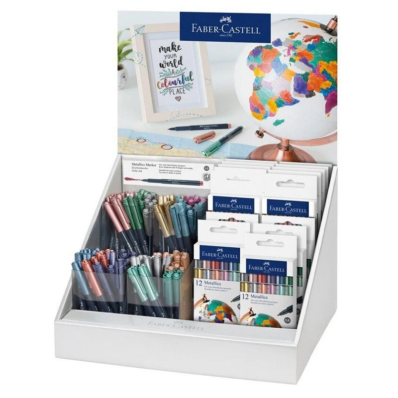FABER-CASTELL Artist Pen Metallics, 120ks ve stojánku