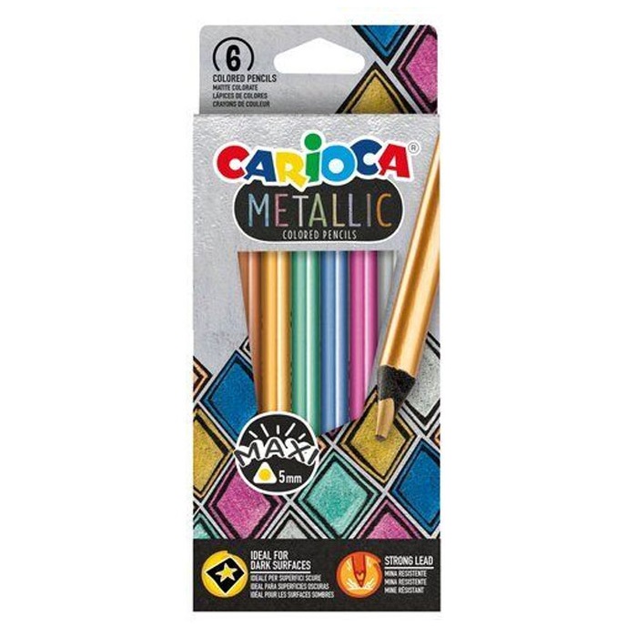 Pastelky CARIOCA Maxi metalické, 6 ks